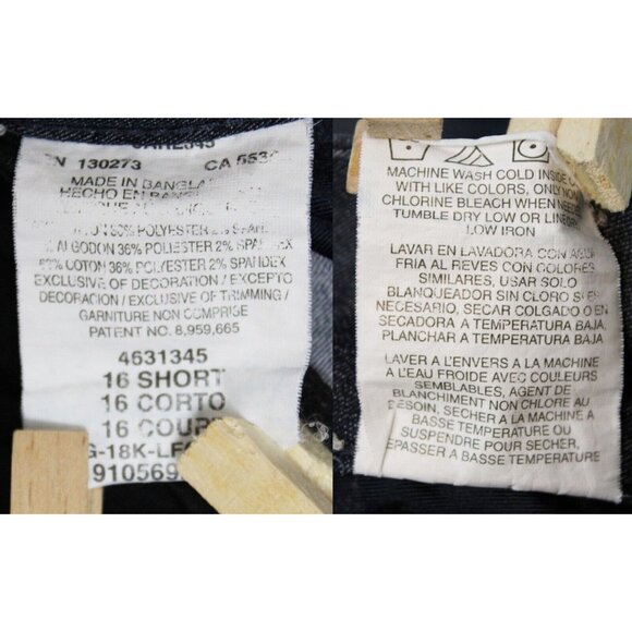 Lee Regular Fit Dress Pants sz 16 Short Grey Jeans Formal Straight Leg Mid Rise - Picture 8 of 8